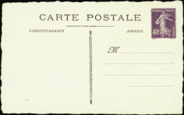 N°  236 Q7  40c Semeuse Violet Carte Non Illustrée Pour L'exposition De Paris Qualité:  Cote: 1650&nbs - Andere & Zonder Classificatie