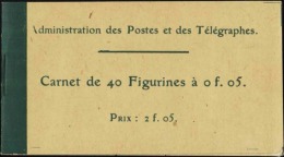 N°  137 C1  5c Semeuse Vert 40 Timbres Type I Qualité: ** Cote: 850  € - Otros & Sin Clasificación