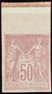 N°  98 50c Rose Non Dentelé Bdf Qualité: (*) Cote: 2350  € - Andere & Zonder Classificatie