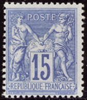 N°  90 A 15c Bleu Sur Bleu Qualité: ** Cote: 700  € - Altri & Non Classificati