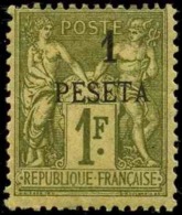 N°  7 1 Peseta Sur 1f Olive Qualité: * Cote: 120  € - Andere & Zonder Classificatie