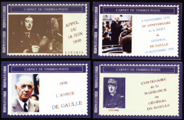 N°  0 De Gaulle 4 Carnets Commémoratifs Qualité: ** Cote: 200  € - Otros & Sin Clasificación