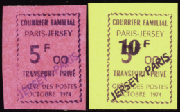N°  17 A/17B  2 Valeurs Surchargées "Jersey-Paris" Qualité: ** Cote: 250  € - Other & Unclassified