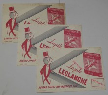 La Pile Leclanché, 3 Buvards - Accumulators