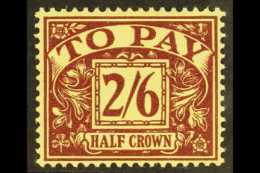 POSTAGE DUE 1954-5 2s6d Purple On Yellow, Wmk "E 2 R" & Tudor Crown, SG D45, Never Hinged Mint. For More... - Sonstige & Ohne Zuordnung