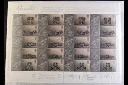 2001 CONSIGNIA "OCCASIONS" SHEET "Occasions" Ingots "Generic Smilers" Complete Sheet, SG LS4, Very Fine Never... - Other & Unclassified