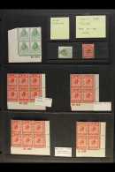 1929 POSTAL UNION CONGRESS Collection Of The Four Lower Values In Chiefly Control Blocks/strips, Generally Very... - Unclassified