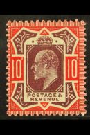 1911 10d Deep Dull Purple And Scarlet Somerset House, SG Spec M44(3), Very Fine Mint. For More Images, Please... - Ohne Zuordnung