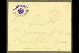 1902 PRIVY PURSE/BUCKINGHAM PALACE VIOLET CACHET ON OFFICIAL PAID ENVELOPE (Oct) Neat Envelope With Fine Red... - Sin Clasificación