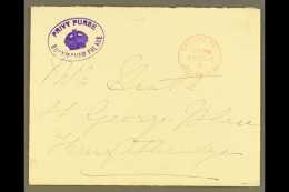 1902 PRIVY PURSE/BUCKINGHAM PALACE VIOLET CACHET ON OFFICIAL PAID ENVELOPE (Oct) Neat Envelope With Fine Red... - Ohne Zuordnung