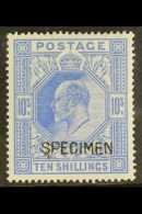 1902 10s Ultramarine Ed VII, Ovptd "Specimen", SG 265s, Very Fine And Fresh Mint. For More Images, Please Visit... - Sin Clasificación