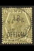 OFFICIALS 1884 6d Grey "I.R. Official", SG O4, Very Fine Used With Neat "Oxford" Registered Oval Cancel. For More... - Sonstige & Ohne Zuordnung
