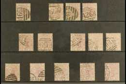 1873-80 2½D ROSY MAUVE USED GROUP Includes Blued Paper Plate 1 (SG 138), Anchor Watermark White Paper Set... - Otros & Sin Clasificación