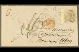 1863 6D FRANKING TO GERMANY WITH "INSUFFICIENTLY PREPAID" CACHET (Feb) Envelope Bearing 6d Lilac, SG 70, Tied... - Sonstige & Ohne Zuordnung