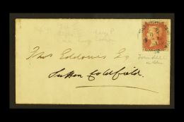 1857 (29 Apr) Cover Bearing 1d Stamp Tied By "Sutton Coldfield" BLUE CDS CANCEL, With Another Strike On Reverse.... - Altri & Non Classificati