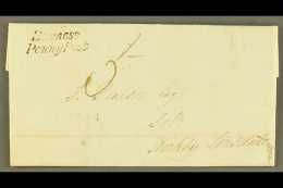 CUMBRIA 1839 FINE "BOWNESS PENNY POST" ON ENTIRE LETTER (August) Entire Letter, Bowness To Kirkby Lonsdale,... - ...-1840 Préphilatélie