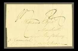 1834 QUAKER ENTIRE LETTER FROM FLUSHING N.Y TO WILLIAM BYRD IN DORSET, SHIP LETTER Entire Letter From James Byrd... - ...-1840 Préphilatélie