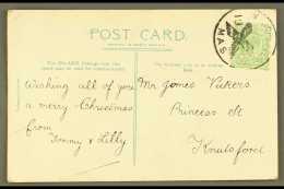 POSTED IN ADVANCE FOR CHRISTMAS DAY - MANCHESTER 1906 Sideways Strike, Tying ½d To Postcard. For More... - Sonstige & Ohne Zuordnung