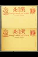 POSTAL STATIONERY 1890 Penny Postage Jubilee 1d Red Guildhall Postal Card Fine Unused, Plus The 1966... - Other & Unclassified