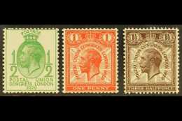 1929 UPU ½d, 1d And 1½ Wmk Sideways, SG 434a/6a, Very Fine Mint. (3 Stamps) For More Images, Please... - Altri & Non Classificati