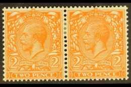 1924 2d Orange, Wmk Block Cypher, Variety "wmk Sideways", SG 421b, Very Fine Mint Pair. For More Images, Please... - Sonstige & Ohne Zuordnung