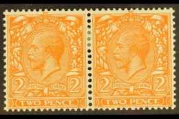 1924 2d Orange, Wmk Block Cypher, Variety "wmk Sideways", SG 421b, Very Fine Mint Pair. For More Images, Please... - Other & Unclassified