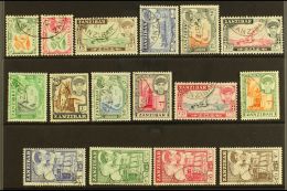 1961 Pictorials Complete Set, SG 373/88, Superb Cds Used, Very Fresh. (16 Stamps) For More Images, Please Visit... - Zanzibar (...-1963)