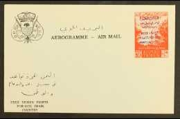 ROYALIST 1962 10b Red On White Air Letter Sheet With Various Additional Inscriptions In Black Including "FREE... - Yemen