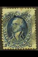 1867 (with Grill) 90c Blue (SG 103, Sc 101), Used, Lightly Cancelled, Some Perfs Reinforced At Left. For More... - Sonstige & Ohne Zuordnung