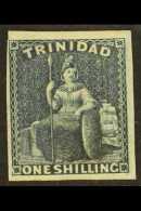 1859 1s Indigo, SG 29, Mint With Four Margins And Good Colour, Part Original Gum. For More Images, Please Visit... - Trindad & Tobago (...-1961)