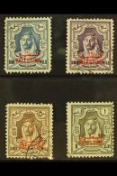 OCCUPATION OF PALESTINE 1948 100m To £1 "Palestine" Overprint High Values Complete, SG P13/16 Very Fine... - Giordania