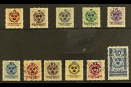 1916 Landstorm Set Inc The Seldom Seen 10o + 4k90 On 5kr (this Signed), Mi 86/96, Very Fine Used (11 Stamps) For... - Sonstige & Ohne Zuordnung