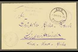 1917 (7 Sep) Stampless Env To Luderitzbucht Showing Oval "COMMANDANT / PRISONER OF WAR CAMP / AUS" Violet Cachet... - Afrique Du Sud-Ouest (1923-1990)