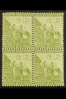 CAPE OF GOOD HOPE 1892 2½d Sage Green, SG 56, Very Fine Mint Blk Of 4 (3 X NHM). For More Images, Please... - Ohne Zuordnung