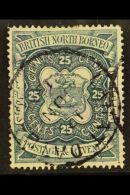 1888 25c Indigo Arms, SG 45, Fine Used With Central Cds Cancel. For More Images, Please Visit... - North Borneo (...-1963)