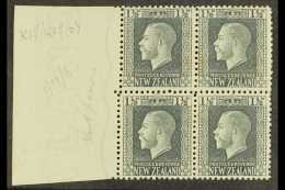 1916 KGV 1½d Grey-slate Marginal BLOCK OF FOUR Composed Of Two Vertical Step-perf Pairs (SG 431c & SG... - Other & Unclassified