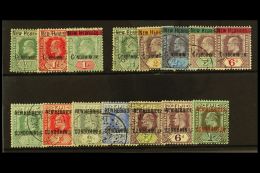 ENGLISH: 1908 MCA ½d To 1s, CA ½d To 6d, And 1910 Set, SG 1a/8, 10/16, Fine Cds Used. (15) For More... - Other & Unclassified