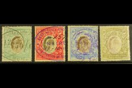 1904-7 4r, 5r, 10r & 20r Wmk Mult Crown CA, SG 29/32, Fiscally Used (4). For More Images, Please Visit... - Vide