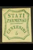 PARMA 1859 5c Blue Green, Provisional Govt, Sass 12, Fine Mint No Gum. A Little Light Soling At Top But A Scarce... - Ohne Zuordnung