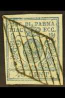 PARMA 1857 40c Blue, Type 1, "wide 0", Sass 11, Very Fine Used With Neat Barred Rhomboid Cancel For More Images,... - Unclassified