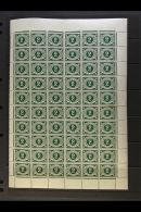 1940 POSTAGE DUE 2d Deep Green, SG D8, Complete Pane Of Sixty, Showing Variety At 2/2 "O" For "D", Lightly Hinged... - Autres & Non Classés