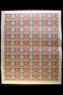 1946 VICTORY COMPLETE SHEETS Superb! 1946 Victory Set, SG 169/70, In COMPLETE SHEETS OF SIXTY With Full Margins,... - Sonstige & Ohne Zuordnung