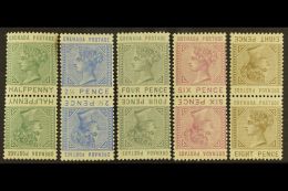 1883 ½d, 2½d, 4d, 6d, And 8d Tete-beche Vertical Pairs, SG 30a Plus 32a/35a, Mint, The 2½d... - Grenade (...-1974)