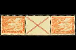 1933 8pf+label+8pf Wagner Horizontal Se-tenant Strip Of 3, Michel W 54, Never Hinged Mint, Very Fresh. For More... - Other & Unclassified