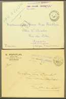 MADAGASCAR 1945 Two Stampless Covers, One Addressed To Tananarive With Blue "Madagascar Et Dependences / Poste... - Sonstige & Ohne Zuordnung