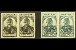 GUADELOUPE 1945 Felix Eboue Set Complete In Imperf Pairs, Yv 176a/177a, Very Fine NHM. (4 Stamps) For More Images,... - Sonstige & Ohne Zuordnung