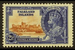 1935 2½d Brown And Deep Blue Silver Jubilee, Variety "Re-entry On Value Tablet", SG 140I, Very Fine Never... - Falklandinseln