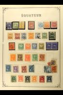 1865 - 1960 "OLD TIME" COLLECTION ON YVERT PAGES Extensive Mint And Used Collection On Old Printed Album Pages... - Ecuador