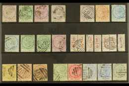 1874-1890 USED VICTORIA SELECTION Presented Chronologically On A Stock Card. Includes 1874 (CC, Perf 12½)... - Dominique (...-1978)