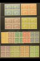 SCADTA 1929 Complete Set (Scott C55/67, SG 56/68, Michel 47/59), Fine Mint BLOCKS Of 4, Mostly With The Usual Dry... - Colombie